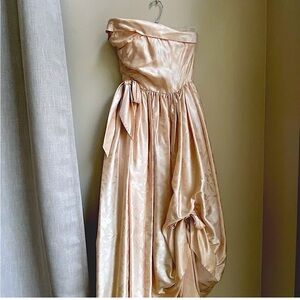 Authentic TD4 by Electra 80s Vintage Blush Pink Iridescent Gown Fit for a Queen